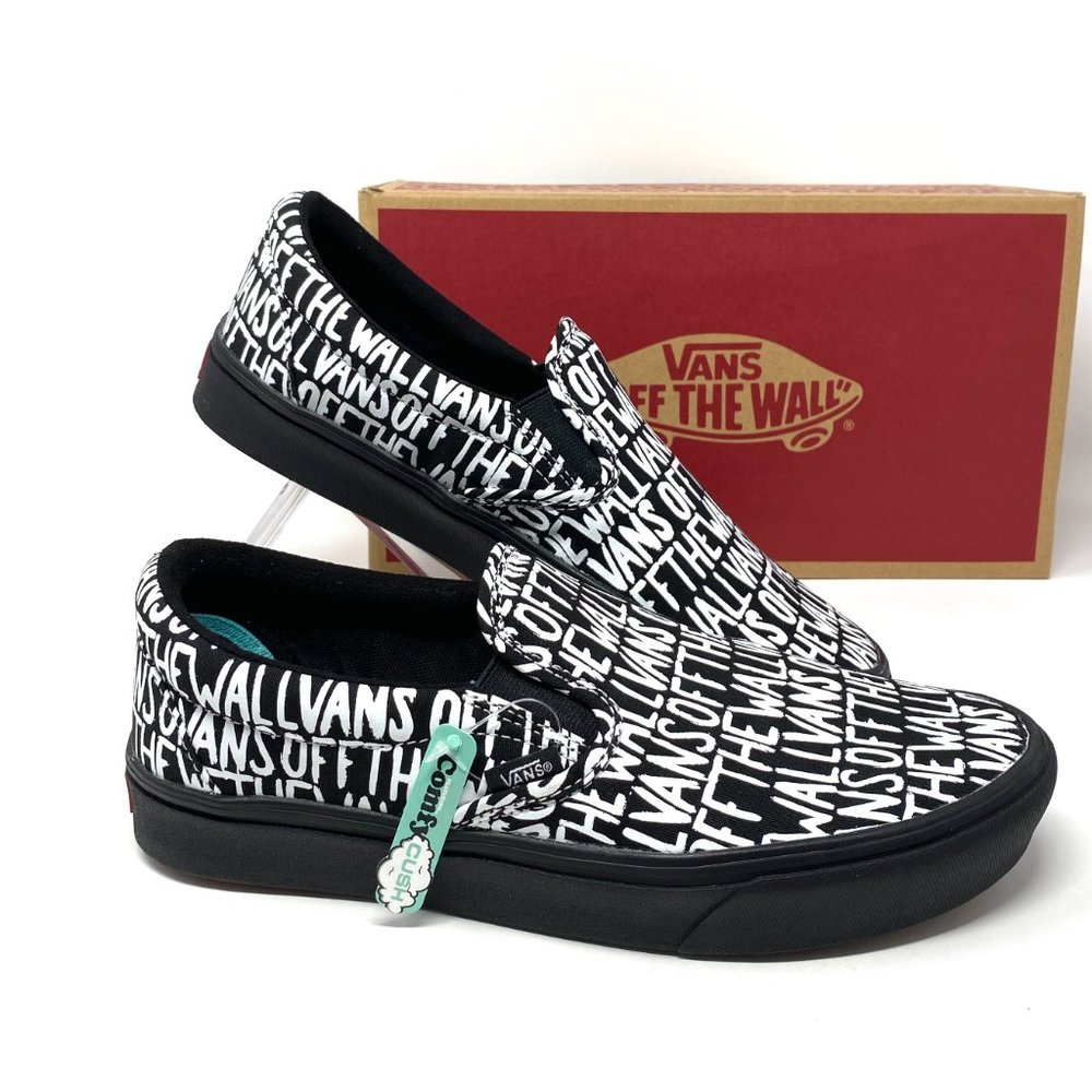 🌿Sale🌿 Vans Comfy Cush Slip Brush Black Canvas Sneakers Women's VN0A3WMD2QZ - Picture 9 of 10